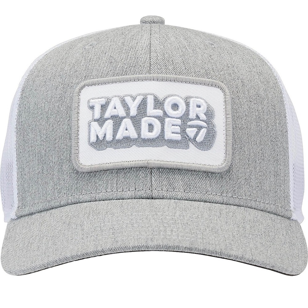 TaylorMade Retro Trucker Golf Hat Gray White Golf Snapback Mesh Cap Adult $35